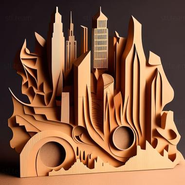 3D model st city skyline (STL)